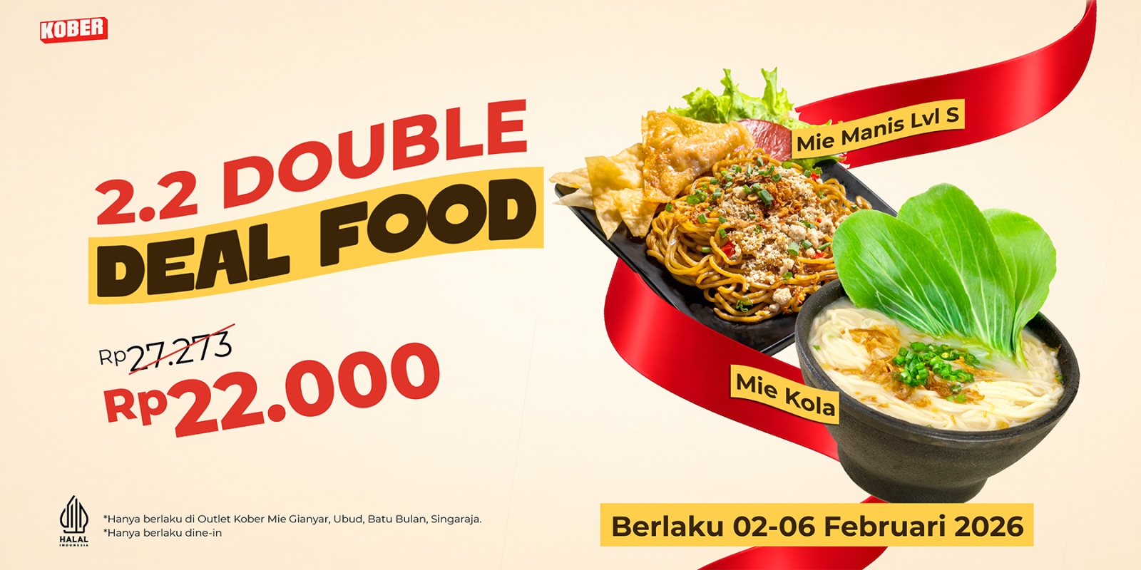Promo 2.2 Double Deal Food – 22K aja!
