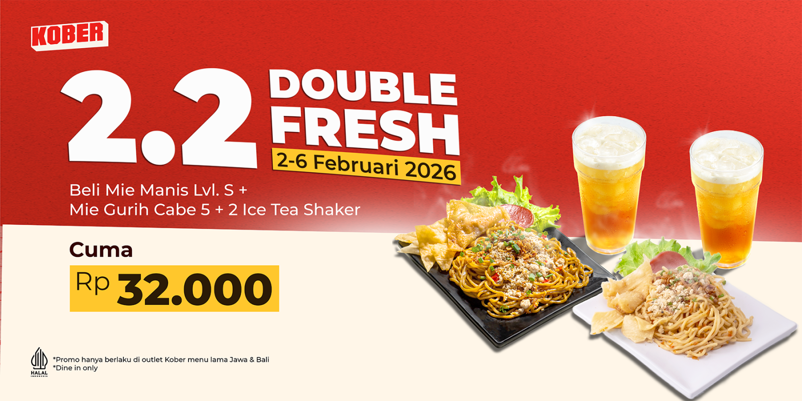 Promo 2.2 Double Fresh – cuma 32K!
